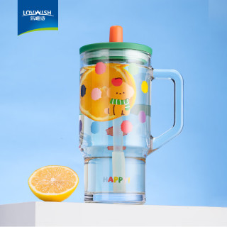 乐唯诗 玻璃水杯女生冰霸杯2025超大容量吸管杯办公室水杯 冰霸吸管杯 620ml 1只
