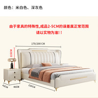  龙易鹿 储物 双人床+床头柜  1.8米*2.0米框架床 床+床头柜*2 床垫需