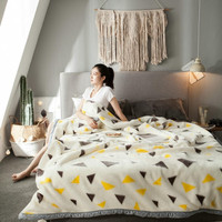 南极人(Nanjiren)毛毯被子冬季加厚拉舍尔绒毯子单人午睡毯办公室沙发盖毯结婚毯 约3斤