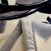 南极人(Nanjiren)毛毯被子冬季加厚拉舍尔绒毯子单人午睡毯办公室沙发盖毯结婚毯 鹿头【双层加绒加厚】 200x230cm约9斤