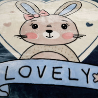 南极人(Nanjiren)毛毯被子冬季加厚拉舍尔绒毯子单人午睡毯办公室沙发盖毯结婚毯 兔子【双层加绒加厚】 200x230cm约8斤