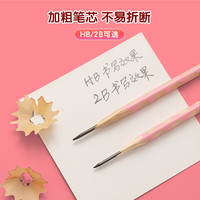 晨光(M&G)文具2B洞洞铅笔30支 儿童初学者正姿铅笔小幼儿园练字笔 易握不易断无铅毒笔 粉色款AWP307C1