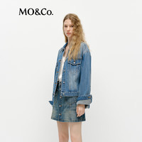 O&Co.牛仔夹克2025春新品时装压褶收腰短款廓形棉质外套BE1JKT016 165