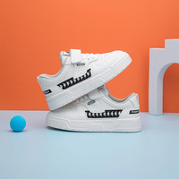 Kappa Kids卡帕24年儿童鞋运动鞋板鞋男童女童幼儿园小白鞋低帮休闲鞋子 米白黑 30