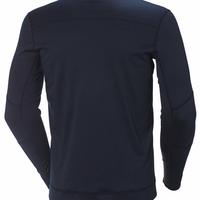 哈雷汉森Helly Hansen 75108 男式 LIFA Max 圆领长袖打底衫上衣,海军蓝,Medium
