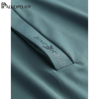 帕罗（PALUOPO）纯色POLO衫男商务休闲冰丝凉感通勤抗菌短袖刺绣夏季上衣 军绿 XL(180/96A)