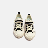 Kappa Kids背靠背卡帕儿童鞋男帆布鞋春季休闲运动鞋 黑色 35 适合脚长21.0cm