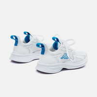 Kappa Kids24年春款背靠背儿童鞋网面运动鞋男春季网鞋透气跑童鞋 白/蓝 28