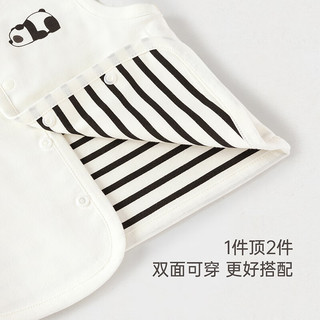 babylove婴儿马甲纯棉春秋款男女宝宝外穿背心休闲百搭双面穿马夹秋装 螺青绿 73cm