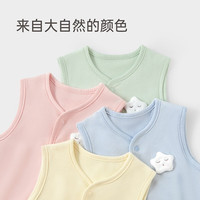 babylove婴儿马甲春秋新生儿衣服外出坎肩小马褂男女宝宝纯棉背心外穿 冰台绿 73cm
