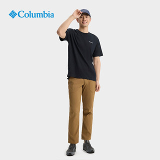 Columbia25春夏新款Columbia哥伦比亚户外男子简约圆领运动短袖T恤AE9108 011 S
