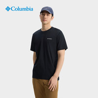 Columbia25春夏哥伦比亚t恤男子户外简约圆领运动半袖短袖AE9108 011 M