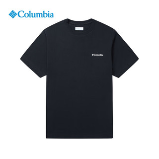 Columbia25春夏新款Columbia哥伦比亚户外男子简约圆领运动短袖T恤AE9108 011 S