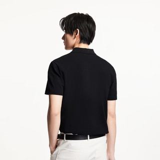 杰克·琼斯（JACK&JONES）男装25年凉感POLO衫男士翻领短袖T恤夏季高端商务休闲半袖BSQ联名 S03黑色 XL