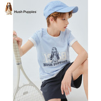 暇步士(Hush Puppies)童装男女童套装夏季吸湿透气速干运动活力套装 冰晶蓝 120 cm