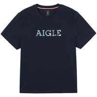 AIGLE艾高春夏款SORONA柔软弹性舒适户外休闲圆领短袖T恤男女可穿