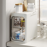 纳份爱卫生间夹缝收纳柜储物柜厨房落地置物柜可移动整理柜马桶边窄缝柜 21*32*34 可折叠【一层2格】