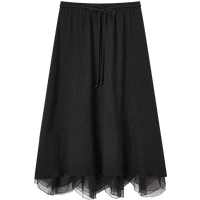 爱居兔春季新款简约时尚肌理感纯半身裙伞裙EQDDJ1P008A 08 155/64A/