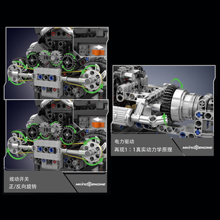 MOULD KING 宇星模王 10207 PAG超级跑车V12发动机