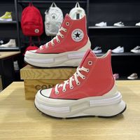 CONVERSE匡威RunStar厚底西瓜红夹心饼干高帮男女帆布鞋A05486C