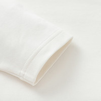 巴拉巴拉童装男童长袖T恤女童宝宝儿童秋冬圆领上衣百搭 米白10302 150 cm