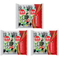 海牌 菁品海苔 韩国进口原味烤紫菜片即食海味下饭寿司拌饭儿童零食 原味3大包(2g*18包)