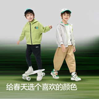 巴拉巴拉童装男童外套儿童上衣2025新款春装连帽纯棉华夫格时尚潮