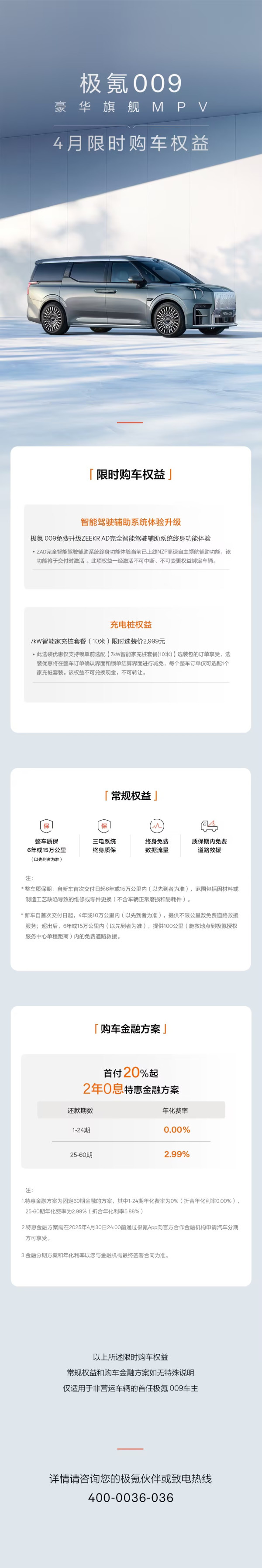 极氪009 4月购车限购享多重权益!至高补贴46959元!