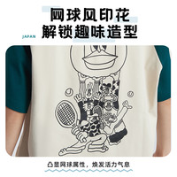 YONEX尤尼克斯羽球网球篮球足球排球男款短袖运动柔软T恤 黑色 L