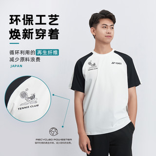 YONEX尤尼克斯羽球网球篮球足球排球男款短袖运动柔软T恤 YM0033EX 白 XXO