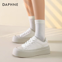 达芙妮（DAPHNE）厚底女小白鞋2024秋季新款舒适百搭休闲鞋透气运动板鞋子女JL