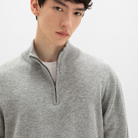 Johnstons of Elgin 秋冬男装羊绒拉链半高领针织毛衣