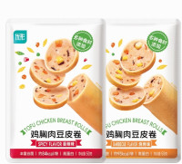 优形 豆皮鸡肉卷 0激素0亚硝酸盐 凤祥自营 香辣+烧烤 50g*8袋