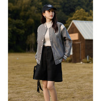 dme/德玛纳 撞色拼接 女士棒球服 灰色 S