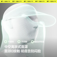 蕉下女士空顶防晒帽AS721全防护帽可拆户外太阳帽磁吸面护遮阳帽 旅日蓝