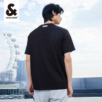 杰克琼斯男装短袖t恤男款打底衫夏季冰氧面料含棉质感短袖男上衣 170/92A/S A06白色