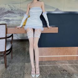型百丽 超薄款吊带花边蕾丝黑丝丝袜女性感长筒袜绫感性感吊带蕾丝袜