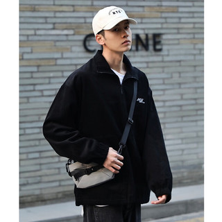 gxgjeansgxg.jeans男装春季卡通刺绣灯芯绒夹克 黑色L（此款为oversize款） M (170)