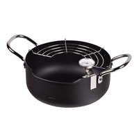 PEARL METAL 油炸锅珍珠金属20cm附温度计油炸锅