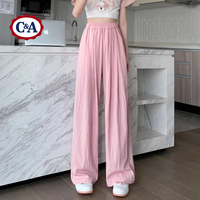  C&A/西雅衣家 冰丝 女士阔腿裤  卡其绿 2XL