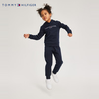 TOMMY HILFIGER汤米童装卫衣春秋季女童时尚连帽卫衣中大童上衣外套 暗夜蓝 120 /60【身高110-116cm】