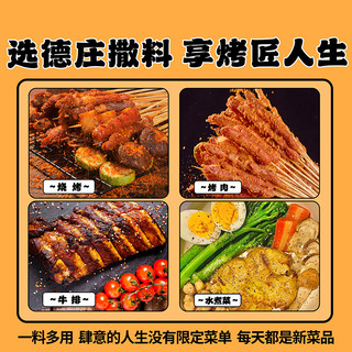 德庄烧烤调料撒料孜然粉辣椒粉烤肉鸡翅炸串羊肉串蘸料香辣味家用