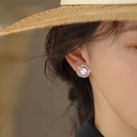 淡水珍珠耳环女银针螺旋轻奢高级感耳饰气质耳钉