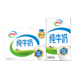 伊利 全脂纯牛奶 250ml*18盒 礼盒装
