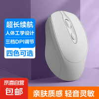 罗技平替无线蓝牙鼠标 办公鼠标 轻音鼠标 便携鼠标 人体工程学 电脑鼠标 笔记本鼠标 无暇白-2.4G电池款