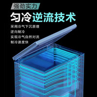 海尔冰柜200升家用海尔冰柜一级能效大容量冷柜节能静音冷藏冷冻两用小冰柜80%减霜非无霜 高效阻霜丨带脚轮+食品筐 100L