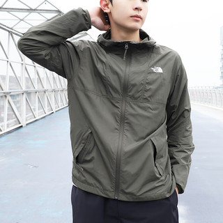 The North Face北面皮肤衣男款24春夏新款运动户外休闲UPF防晒防风薄款外套8BA6 绿色/21L 2XL (185)