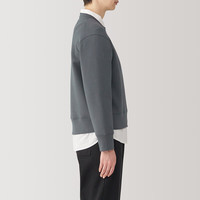 無印良品 MUJI（無印良品 ） 女式 双层织 运动衫 女士卫衣女款秋季休闲 上装 炭灰色 XL (165/92A)