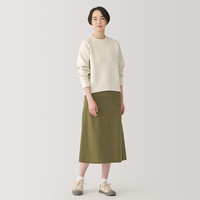 無印良品 MUJI(無印良品 ) 女式 双层织 运动衫 女士卫衣女款秋季休闲 上装 象牙色 L (165/88A)