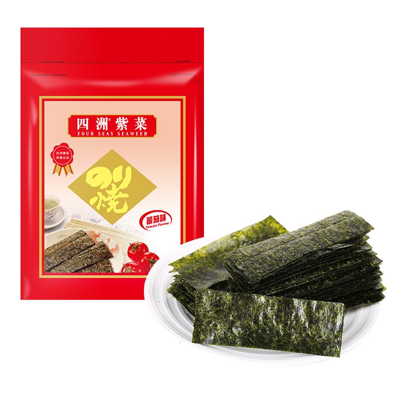 四洲紫菜 即食海苔 休闲零食海苔拌饭儿童零食海苔片独立包装